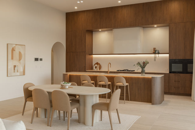 Walnut joinery and stone in the SIERRA kitchen