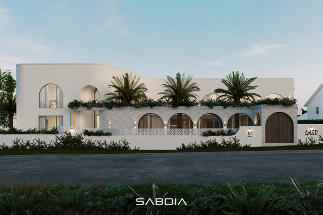 QASR, Coorparoo, the front elevation at evening